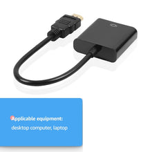 Load image into Gallery viewer, High Quality HDMI to VGA Adapter Male To Famale Converter Adapter 1080P Digital to Analog Video Audio For PC Laptop Tablet