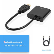 Load image into Gallery viewer, High Quality HDMI to VGA Adapter Male To Famale Converter Adapter 1080P Digital to Analog Video Audio For PC Laptop Tablet