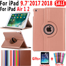 Load image into Gallery viewer, 360 Degree Rotating Leather Smart Cover Case for Apple iPad Air 1 Air 2 5 6 New iPad 9.7 2017 2018 A1822 A1823 A1893 Coque Funda
