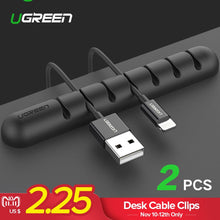 Load image into Gallery viewer, Ugreen Cable Organizer Silicone USB Cable Winder Flexible Cable Management Clips Cable Holder For Mouse Headphone Earphone