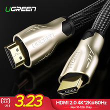 Load image into Gallery viewer, Ugreen HDMI Cable HDMI to HDMI 2.0 Cable 4K for Xiaomi Projector Nintend Switch PS4 Television TV Box xbox 360 5m 10m Cable HDMI