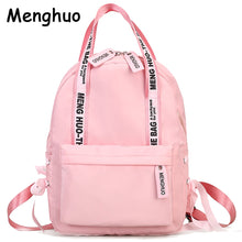 Load image into Gallery viewer, Menghuo Large Capacity Backpack Women Preppy School Bags For Teenagers Female Nylon Travel Bags Girls Bowknot Backpack Mochilas