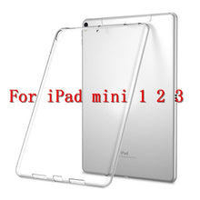 Load image into Gallery viewer, Silicon Case For iPad Pro 11 12.9 2018 9.7 Clear Transparent Case Soft TPU Back Cover Tablet Case For iPad 2 3 4 5 6 Air 1 Mini