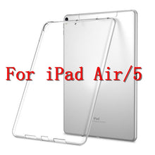 Load image into Gallery viewer, Silicon Case For iPad Pro 11 12.9 2018 9.7 Clear Transparent Case Soft TPU Back Cover Tablet Case For iPad 2 3 4 5 6 Air 1 Mini