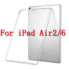 Load image into Gallery viewer, Silicon Case For iPad Pro 11 12.9 2018 9.7 Clear Transparent Case Soft TPU Back Cover Tablet Case For iPad 2 3 4 5 6 Air 1 Mini