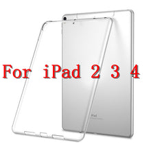 Load image into Gallery viewer, Silicon Case For iPad Pro 11 12.9 2018 9.7 Clear Transparent Case Soft TPU Back Cover Tablet Case For iPad 2 3 4 5 6 Air 1 Mini