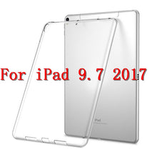 Load image into Gallery viewer, Silicon Case For iPad Pro 11 12.9 2018 9.7 Clear Transparent Case Soft TPU Back Cover Tablet Case For iPad 2 3 4 5 6 Air 1 Mini