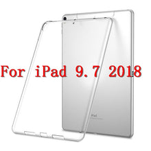 Load image into Gallery viewer, Silicon Case For iPad Pro 11 12.9 2018 9.7 Clear Transparent Case Soft TPU Back Cover Tablet Case For iPad 2 3 4 5 6 Air 1 Mini