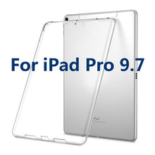 Load image into Gallery viewer, Silicon Case For iPad Pro 11 12.9 2018 9.7 Clear Transparent Case Soft TPU Back Cover Tablet Case For iPad 2 3 4 5 6 Air 1 Mini