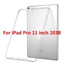 Load image into Gallery viewer, Silicon Case For iPad Pro 11 12.9 2018 9.7 Clear Transparent Case Soft TPU Back Cover Tablet Case For iPad 2 3 4 5 6 Air 1 Mini