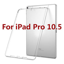 Load image into Gallery viewer, Silicon Case For iPad Pro 11 12.9 2018 9.7 Clear Transparent Case Soft TPU Back Cover Tablet Case For iPad 2 3 4 5 6 Air 1 Mini